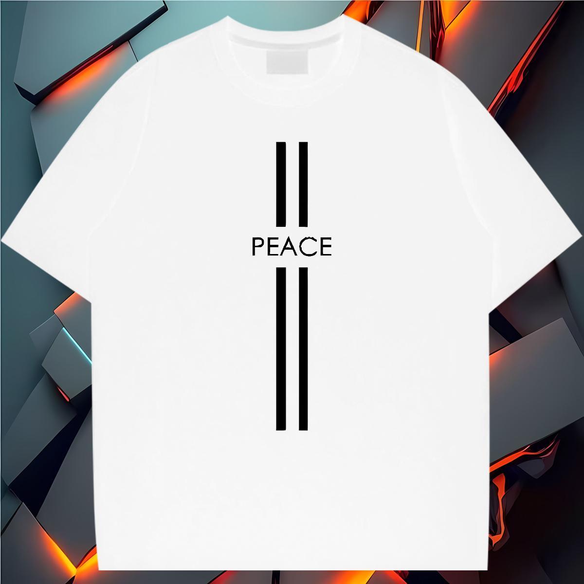 New T Shirts Men letter Polos 230g Pure Cotton Street wear Hip Hop Unisex Anime Print Crew Neck Men Tops Tees