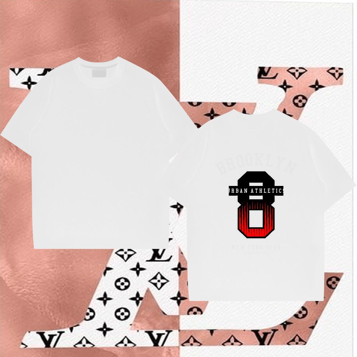 Customized Man T Shirts letter Clothings 230g Pure Cotton Summer Casual Brand Black White O Neck Short Sleeves Men Clothes T-Shirt