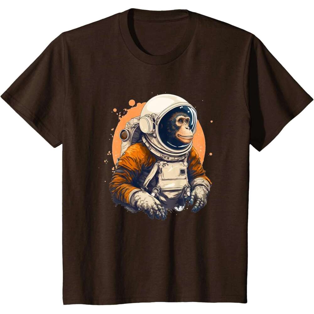 Funny Mens T shirt space vintage travel monkey astronaut T-Shirt shirts tshirt graphic tee Casual tops summer clothes Short sleeve