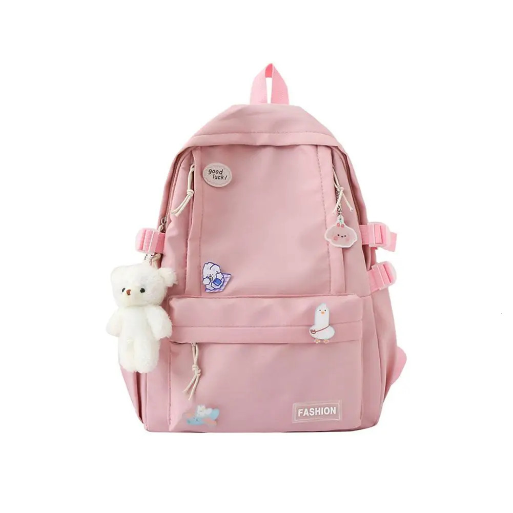 Lightweight Girl Backpack Large Capacity Sweet Leisure Fashion School Junior Korean Travel Bolt A4M0 240807