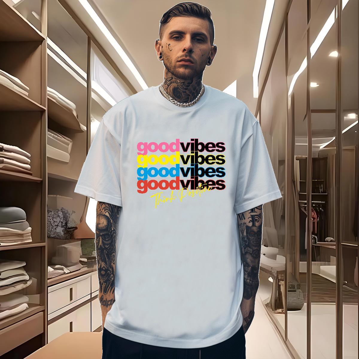 New T-Shirts letter Tops Tees 230g 100% Cotton Home Outdoor Cool DIY Logo Oversized Breathable Short Sleeve Men Clothes T-Shirt