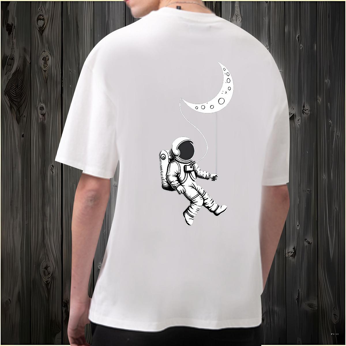 2024 Designer T shirt spaceman Tees 100% Cotton 230g Daily Outfit Unisex Oversized 3XL 4XL O Neck Short Sleeves Tshirts