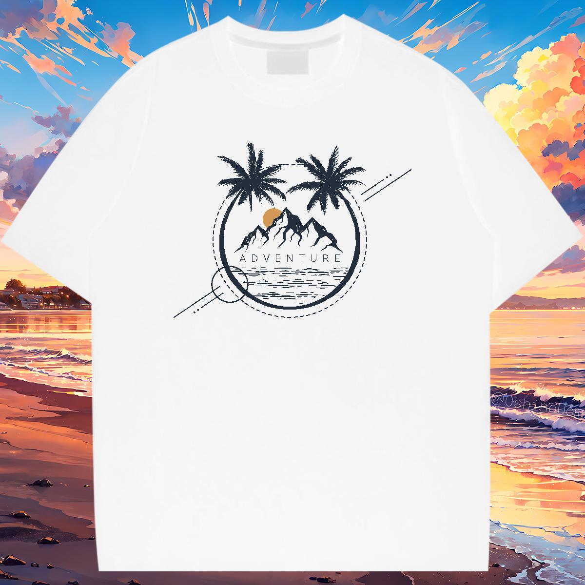 2024 Designer T shirt sun Clothings 230g Cotton Daily Wear TOP Quality Graphic Breathable Crew Neck Men Tshirts