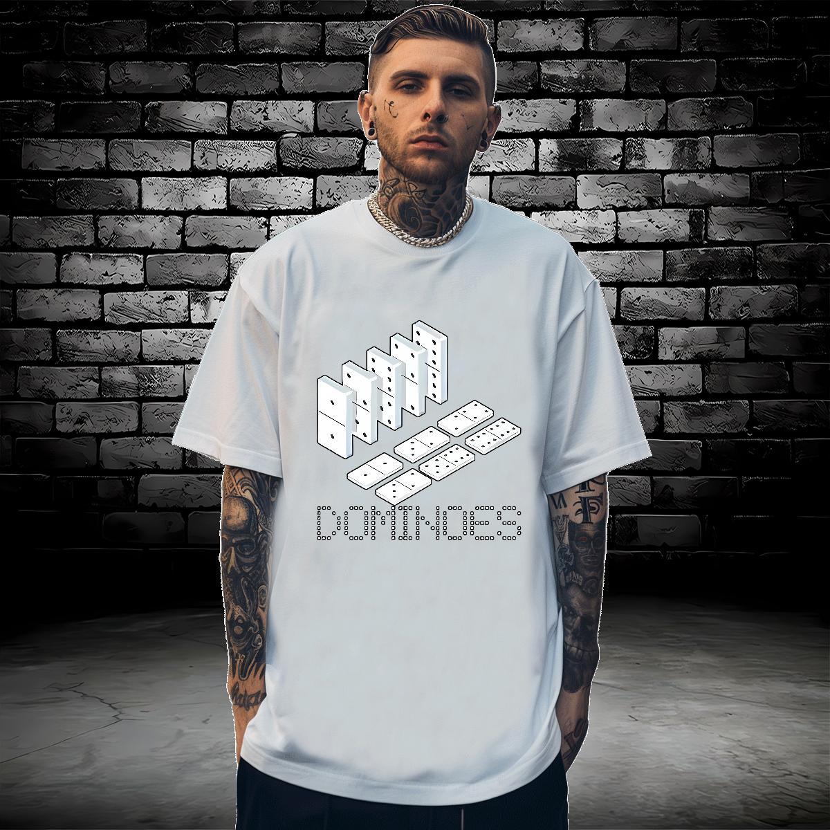 Custom Mens T Shirts letter Tees 230g 100% Cotton High Street Hip Hop Classic Cartoon Print Breathable Short Sleeve Men Tees