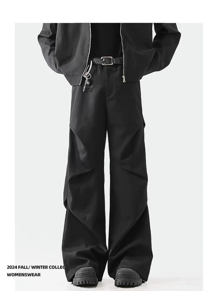 American style hip-hop men and women trendy straight leg high street wide leg couple personalized loose casual pants y2k 240806