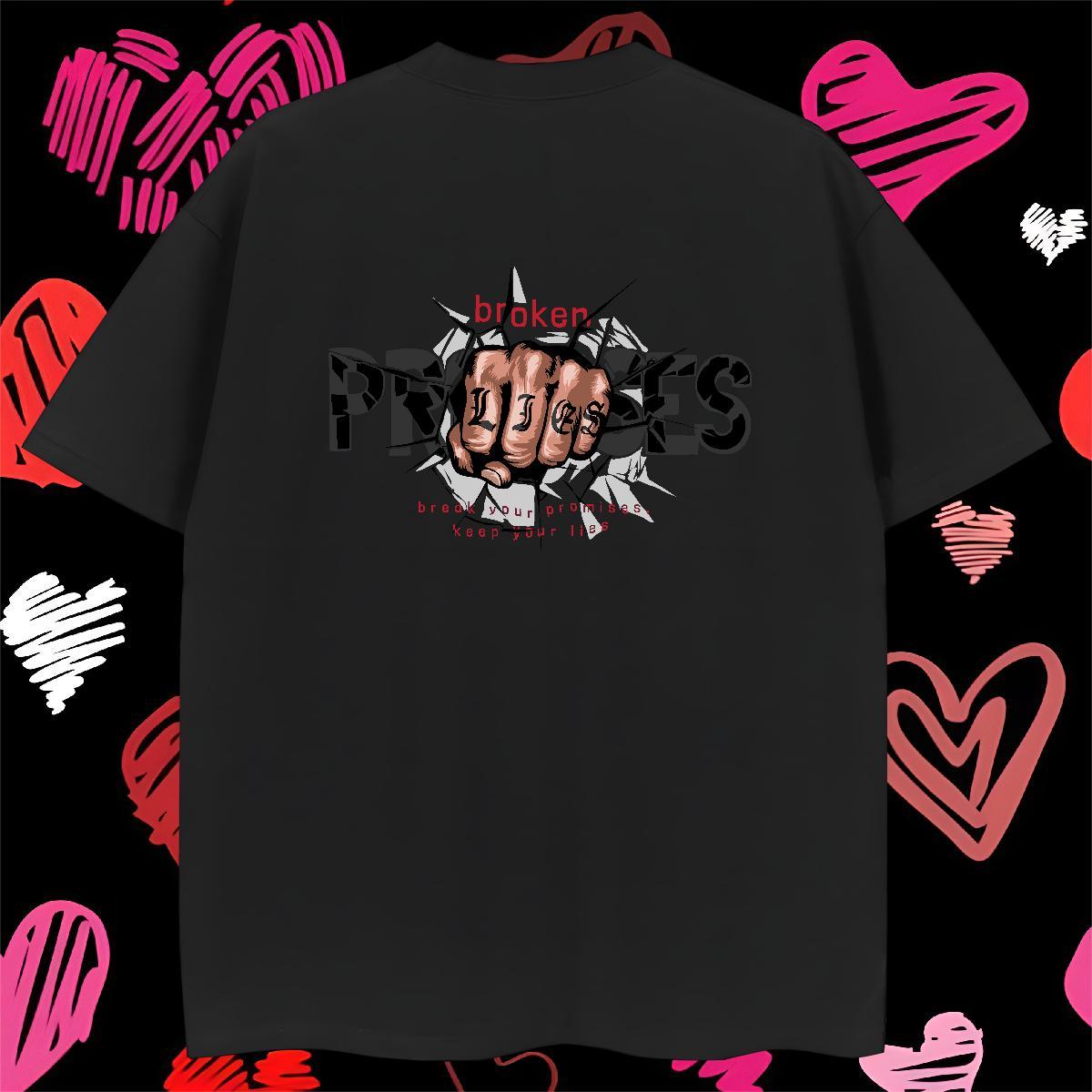Fashion New Men T Shirts letter Tshirts 100% Cotton 230g Street wear Hip Hop Loose Fit Anime Print Breathable Short Sleeve Men Clothes T-Shirt