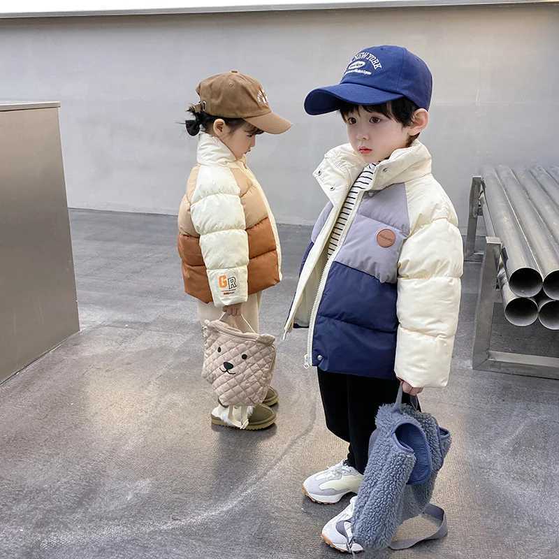 Childrens down jackets winter warm jackets baby standing collars down jackets childrens clothing thick windproof boys and girls parks X2411151