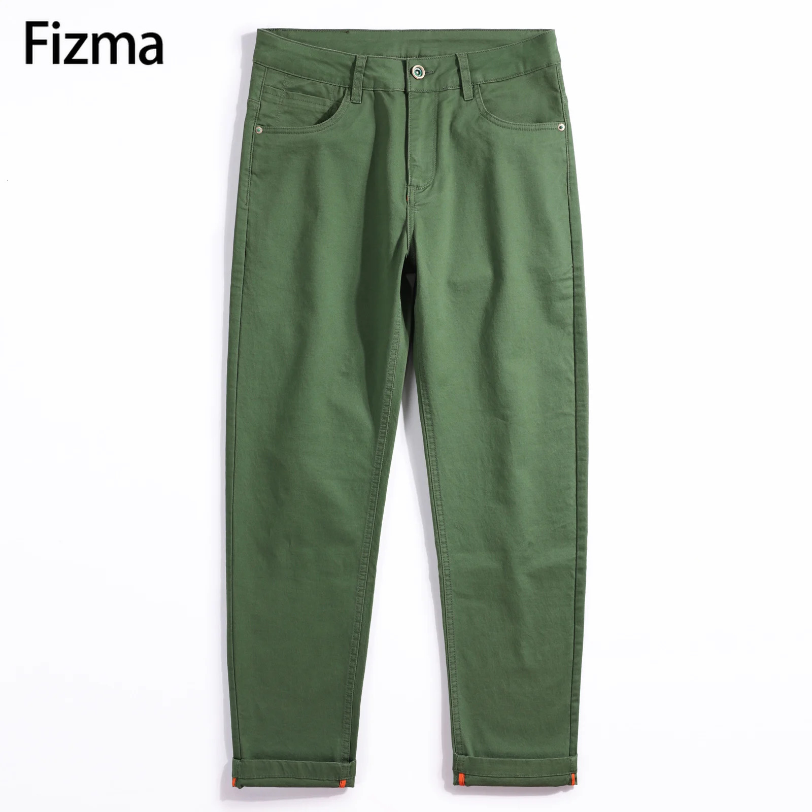 Fizma mens summer business casual pants classic solid color loose straight Trouser clothing pocket 240809