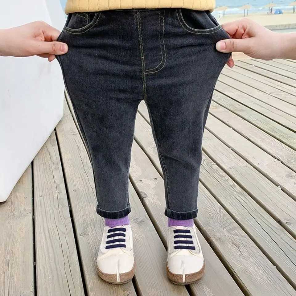 Jeans 2-10Y Kids Pants Big Boys Stretch Cowboy Long Jeans 2024 Spring Girl Children Korean Pencil Leggings Autumn Casual Denim Trouser