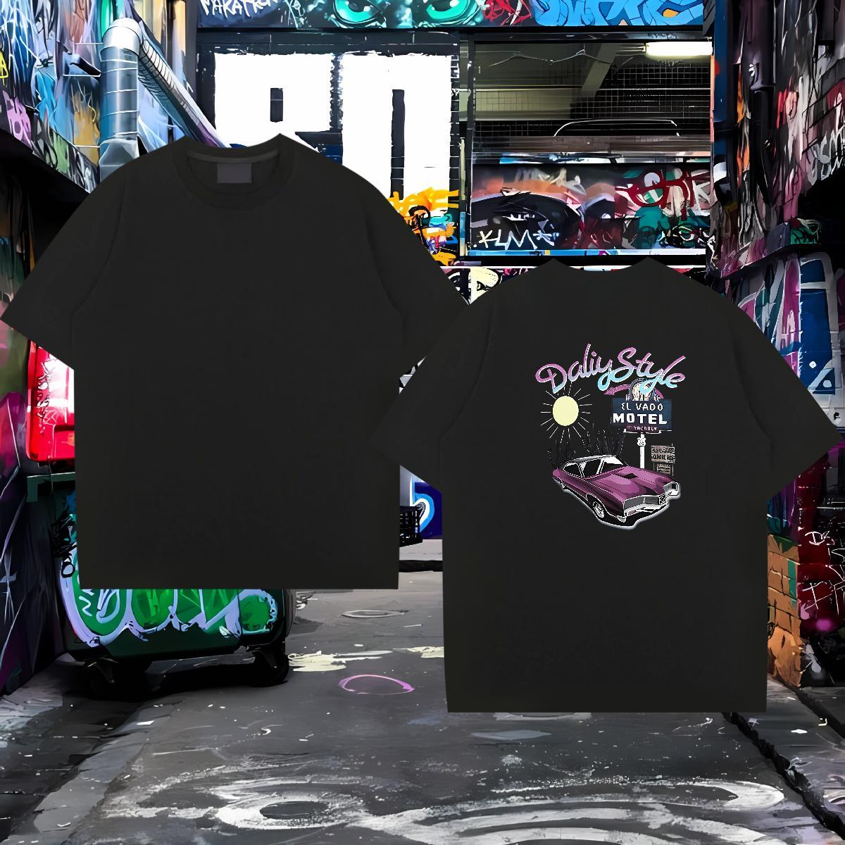Wholesale T-Shirts car Tshirts 230g Cotton Home Outdoor High Quality DIY Breathable Crew Neck Tshirt for Man Woman