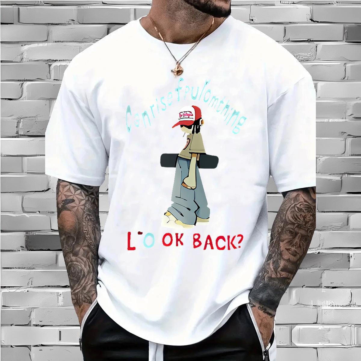 DIY Customized Man T Shirts character Top Tees 230g 100% Cotton Street Casual Cool Design Floral Print O Neck Short Sleeves Men Tshirts
