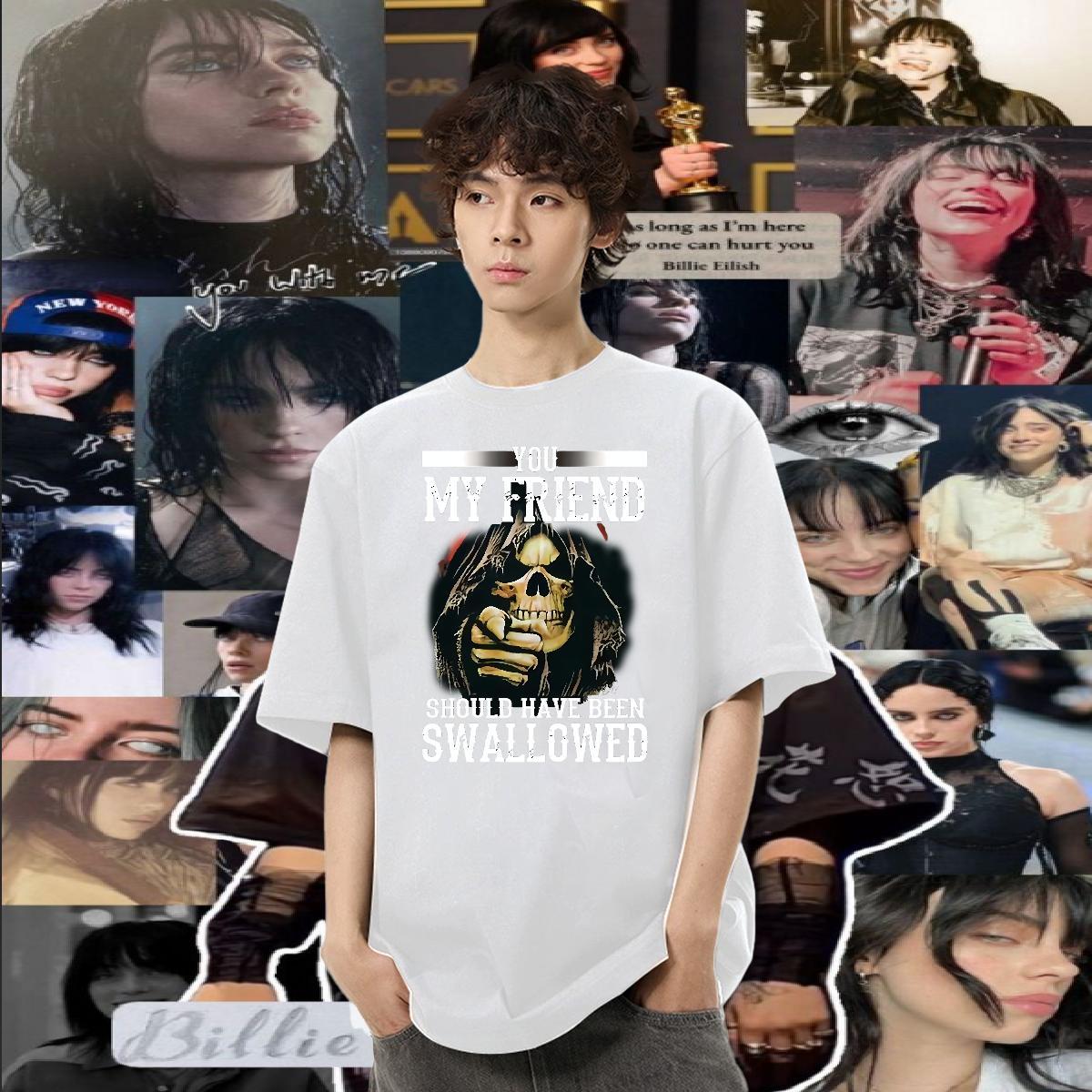 2024 Designer T Shirts Men skull Tops 100% Cotton 230g Summer Casual Brand Custom Big Size Breathable Short Sleeve Men Tops Tees