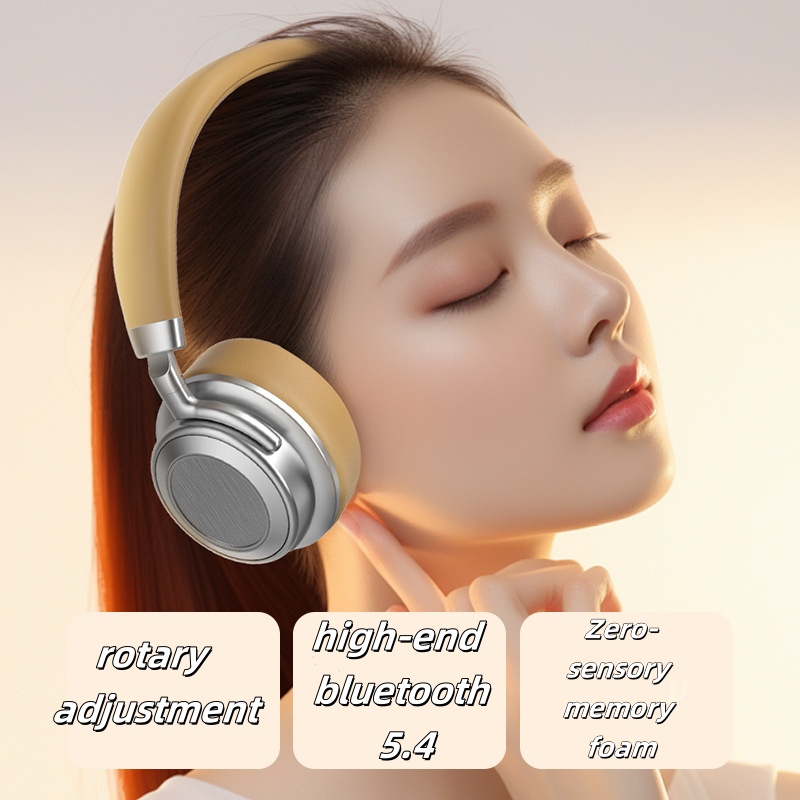 Popular retro head-mounted Bluetooth headphones CR-9 metal 5.4 sports fashion business over-ear sports music headphones
