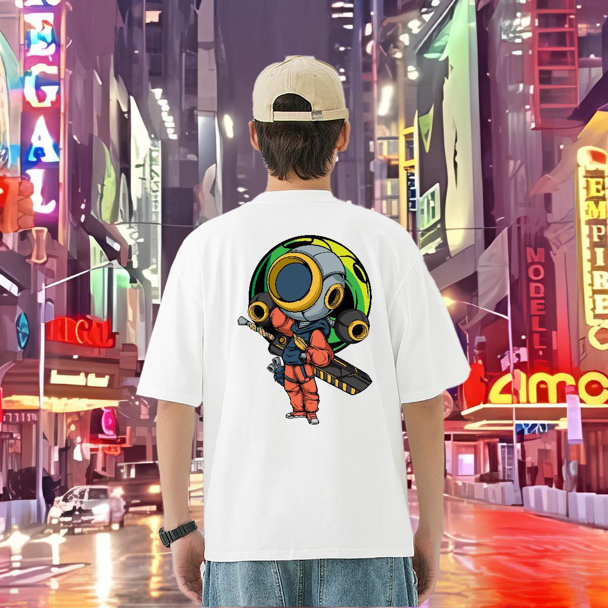 2024 Designer T-Shirts for Men ET Wear 230g Pure Cotton Sports Casual Unisex Custom Big Size O Neck Short Sleeves Tshirt for Man Woman