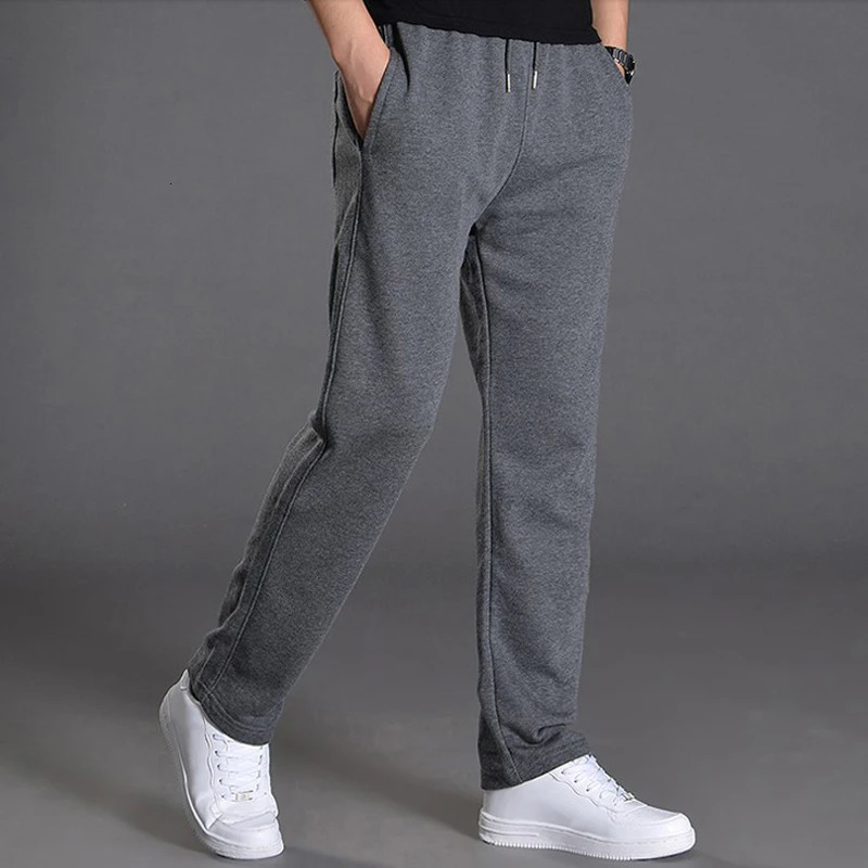 Spring Autumn Joggers Men Jogging Sweatpants Sportswear Knit Tracksuit Sports Pants Trousers Oversize Wide Leg Clothing 240806