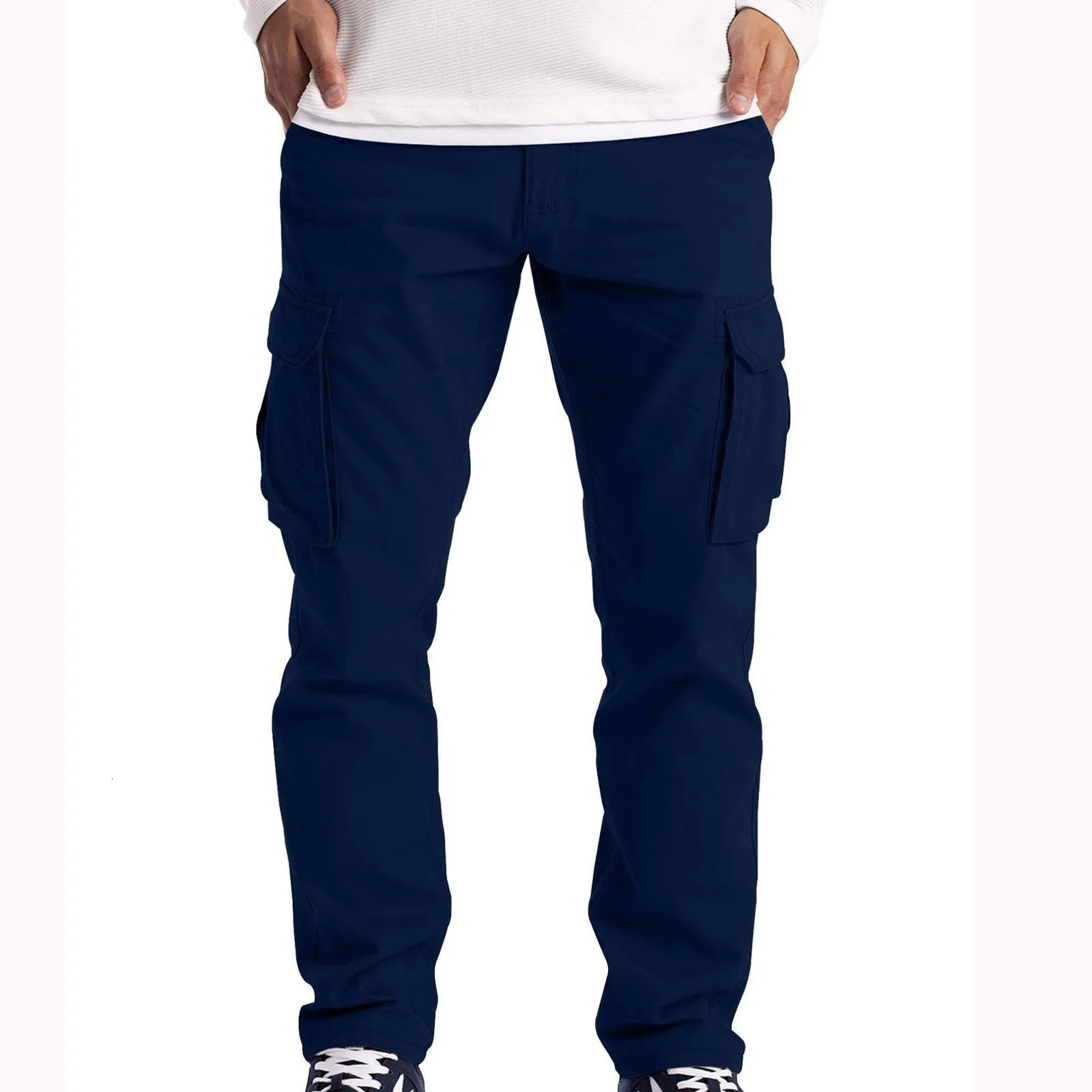 mens fashionable oversized casual pants youth workwear and multi pocket straight leg for spring summer 240806