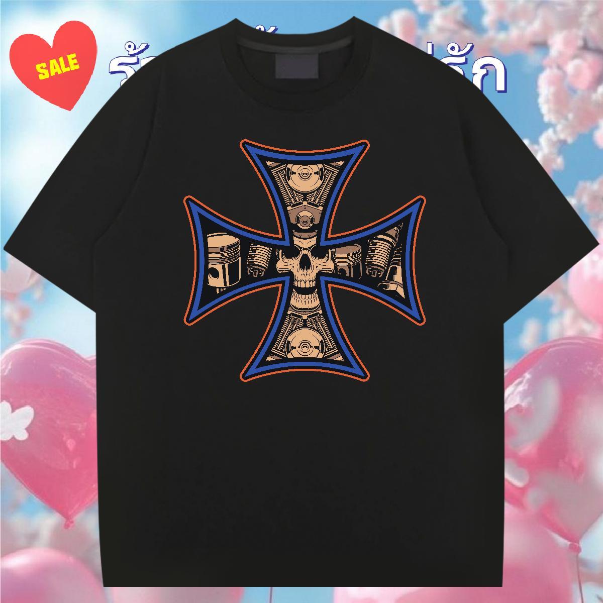 Custom Men T Shirts skull Tees 100% Cotton 230g Street Wear High Quality Anime Print Breathable Short Sleeve Couples T Shirts
