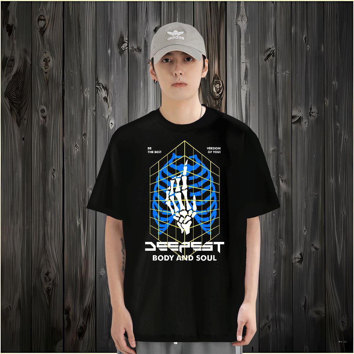 New Designer T Shirt For Man skull Tee Shirt 230g Cotton Casual Daily Wear Comfortable Custom Printed Breathable Short Sleeve Tshirt for Man Woman