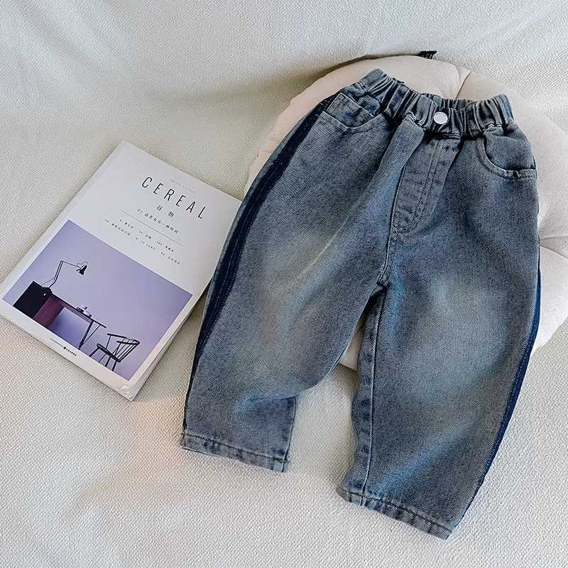 Jeans Boys Jean Pants Long Trousers Cotton 2024 Perfect Spring Autumn Babys Kids Pants Teenagers Outwear Childrens Clothing