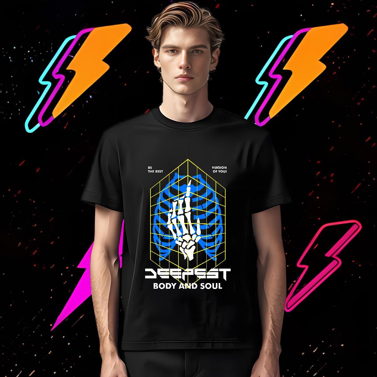 Factory Direct T-Shirts for Men skull Tee Shirt 230g 100% Cotton Casual Beach Popular Anime O-Neck Short Sleeve Men Clothes T-Shirt