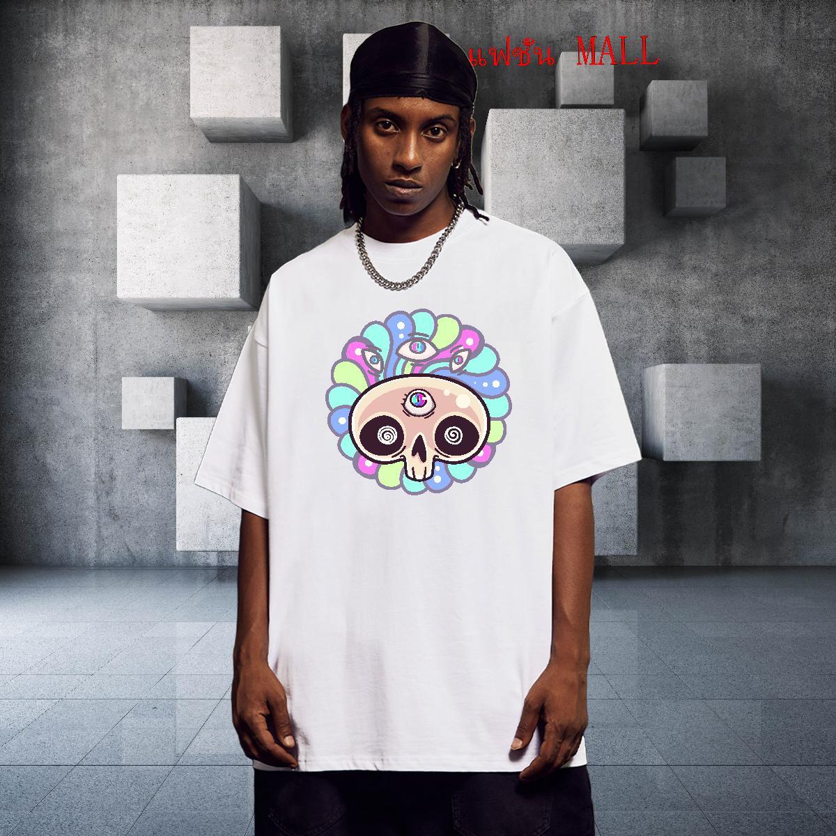 2024 Designer T Shirt For Man skull Clothings 100% Cotton 230g Street Casual Wholesale DIY Printed Breathable Crew Neck Tshirt for Man Woman