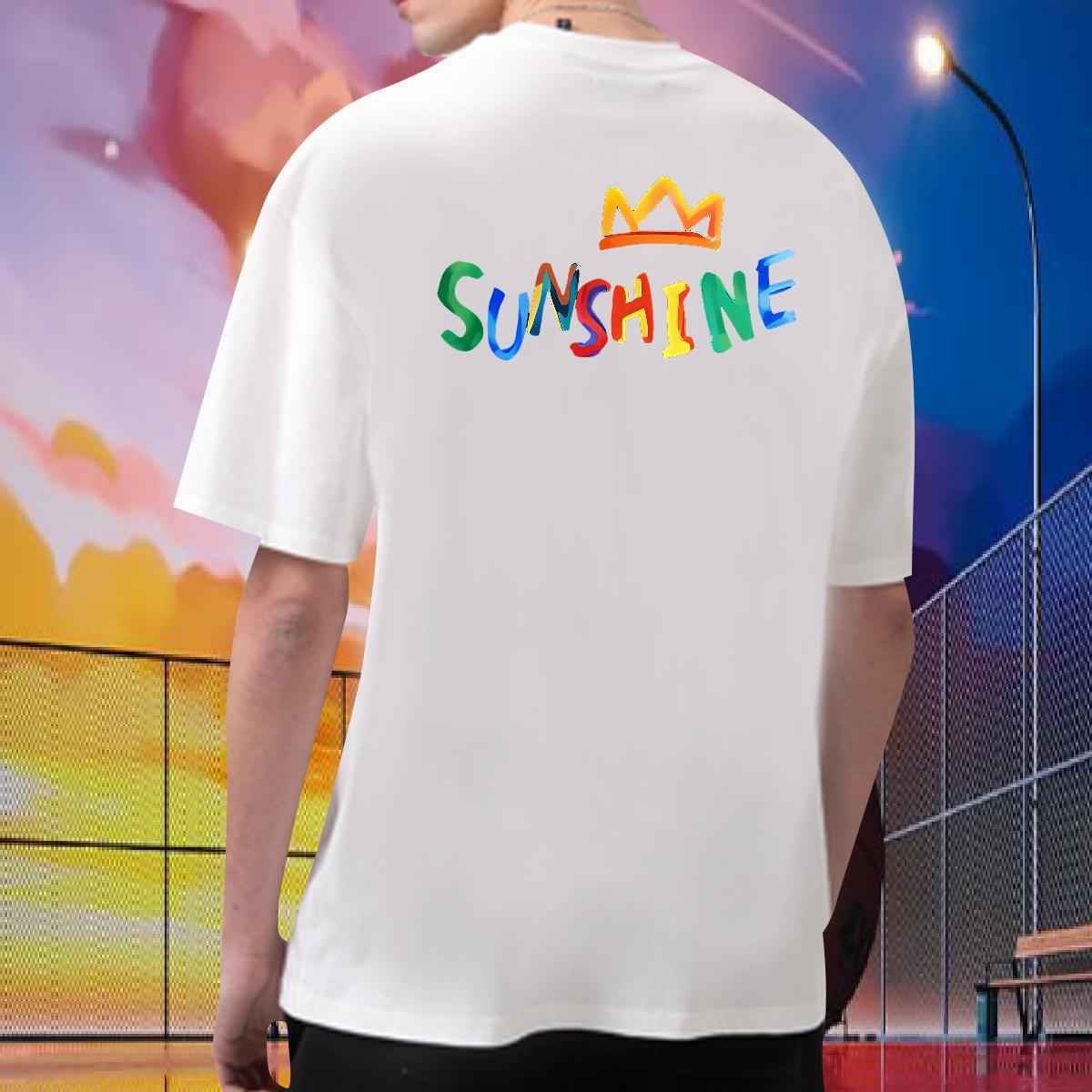 2024 New T-Shirts letter Tops Tees 230g Cotton Casual Beach Wholesale Custom Cartoon Breathable Short Sleeve Couples T Shirts