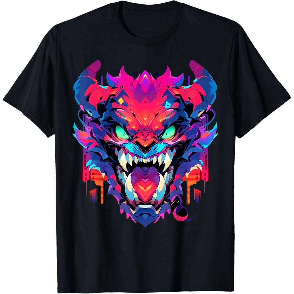 T shirt for Mens Funny Hell Monster Cartoon Comic Halloween Graffiti Anime T-Shirt shirts tshirt graphic tee Casual tops summer clothes Short sleeve