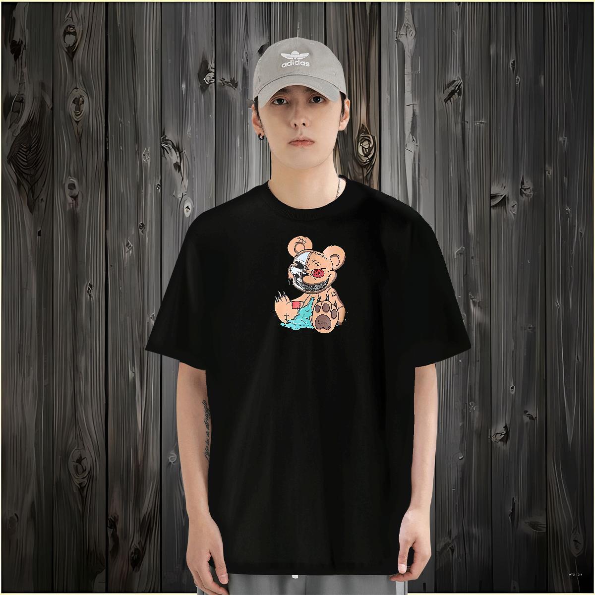 Designer Man T Shirts skull Tshirts 230g Cotton Daily Outfit Cool Design Skull Breathable Short Sleeve Men Tops Tees