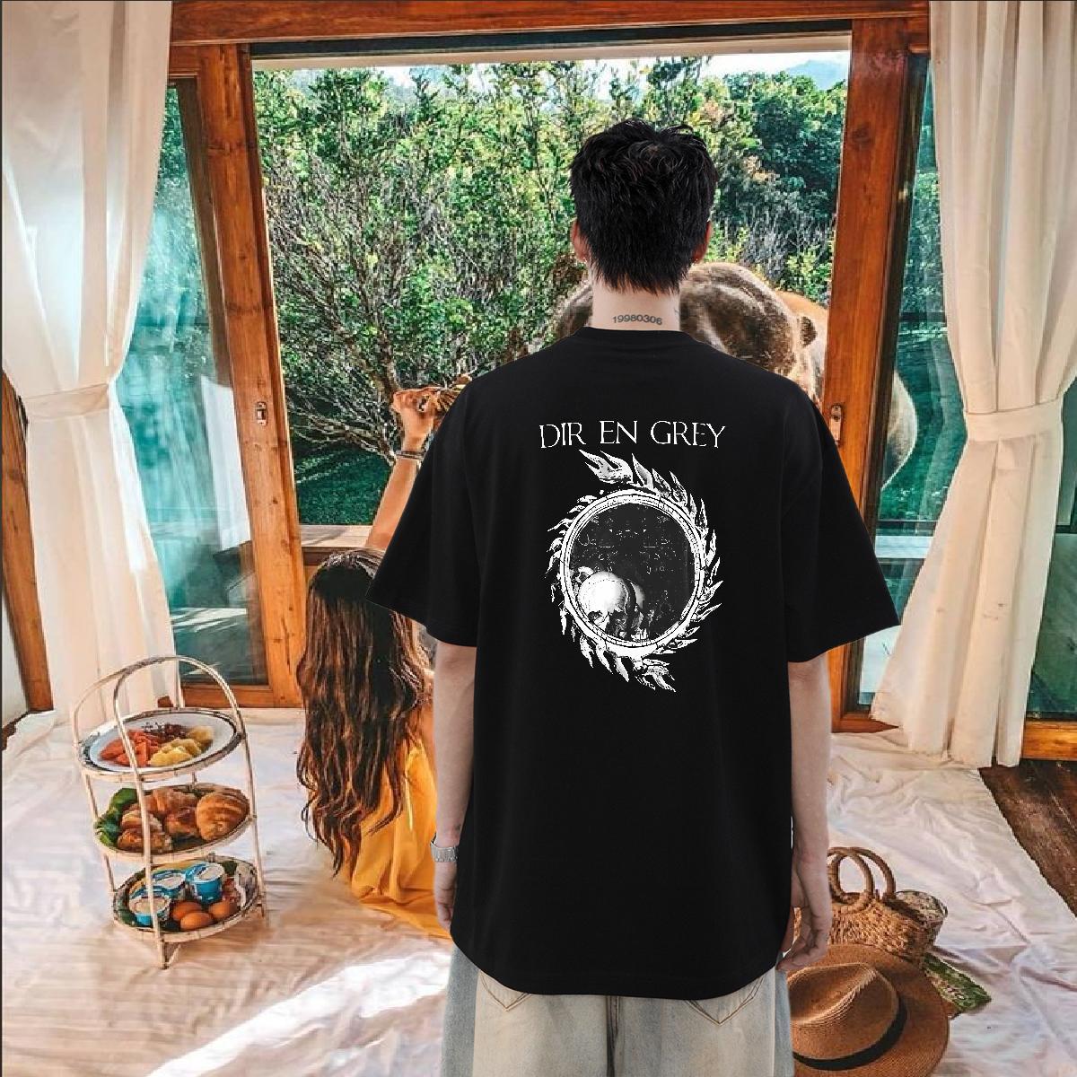 Fashion Men T Shirts skull Wear 100% Cotton 230g Street wear Hip Hop Classic Asian Size Pure Cotton Couples T Shirts