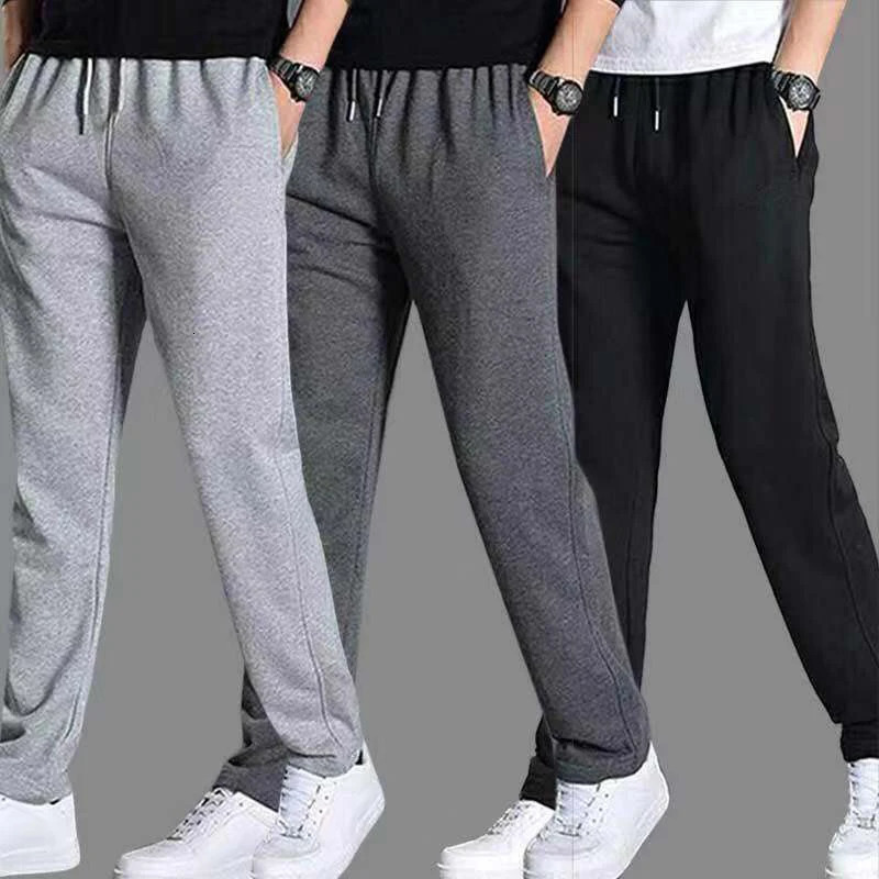 Spring Autumn Joggers Men Jogging Sweatpants Sportswear Knit Tracksuit Sports Pants Trousers Oversize Wide Leg Clothing 240806