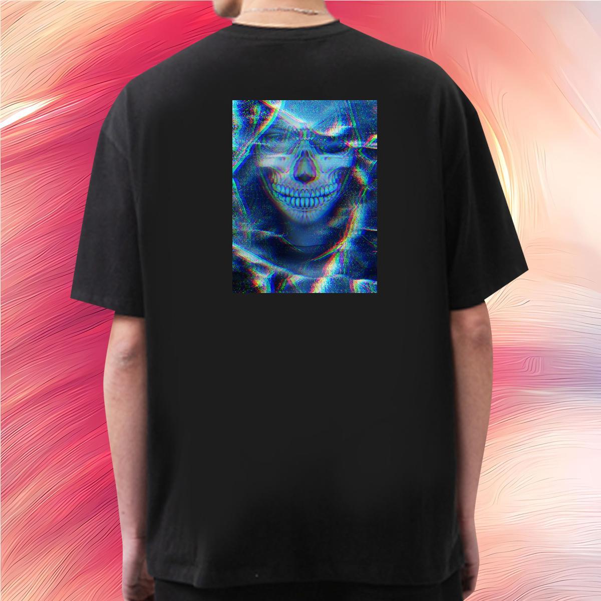 Classic T-Shirts for Men skull Clothings 230g Cotton Street Wear Designer Custom Printing Breathable Short Sleeve Men Clothes T-Shirt