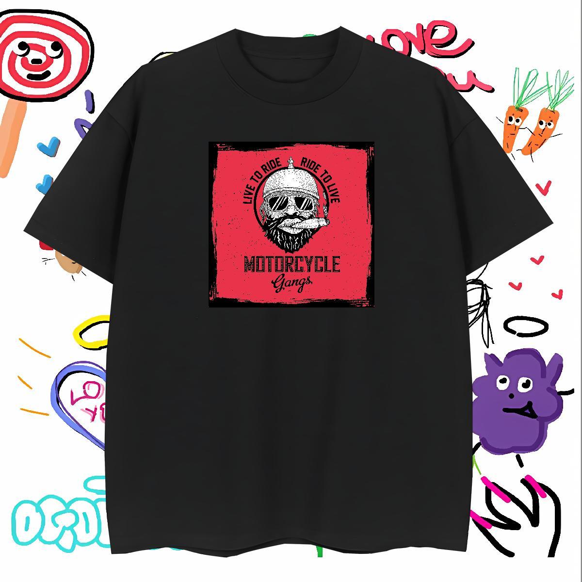 2024 New T Shirt For Man letter Clothes 230g 100% Cotton Daily Outfit Cool DIY Printed Breathable Men Tees