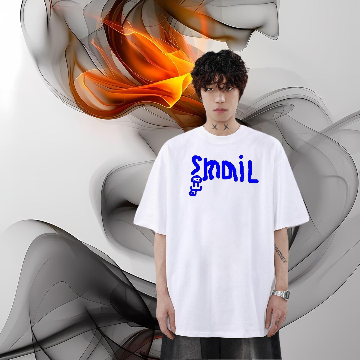 Fashion Casual Men T Shirts letter Wear 230g Cotton Beach Cool Anime Short Sleeve Soft Men Tshirts