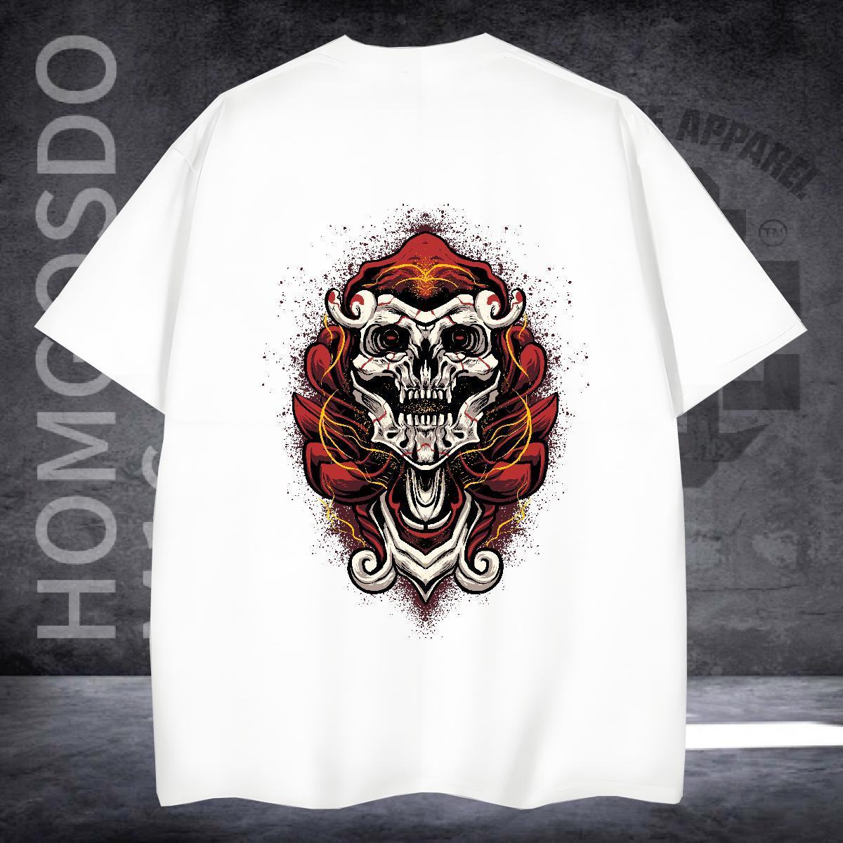 Fashion Designer T-Shirts for Men skull Top Tees 230g Pure Cotton Street Wear Unisex Customized Breathable Short Sleeve Tshirt for Man Woman