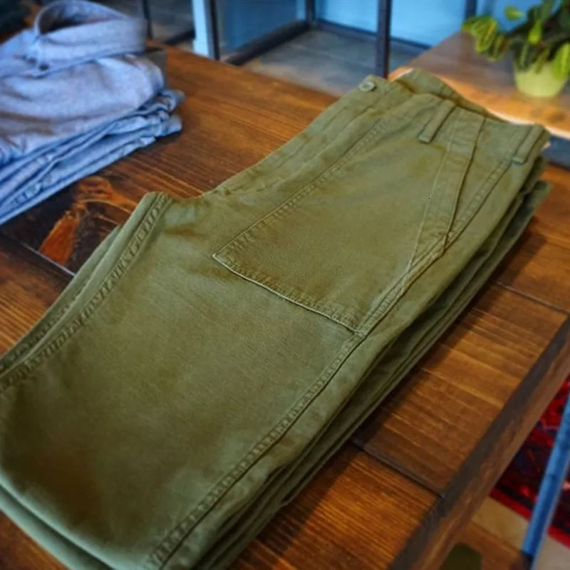 TL0002 Us Military Style Cargo Mens 8 Oz Cotton Vintage OG107 Slim Fitting Casual Pants 240806