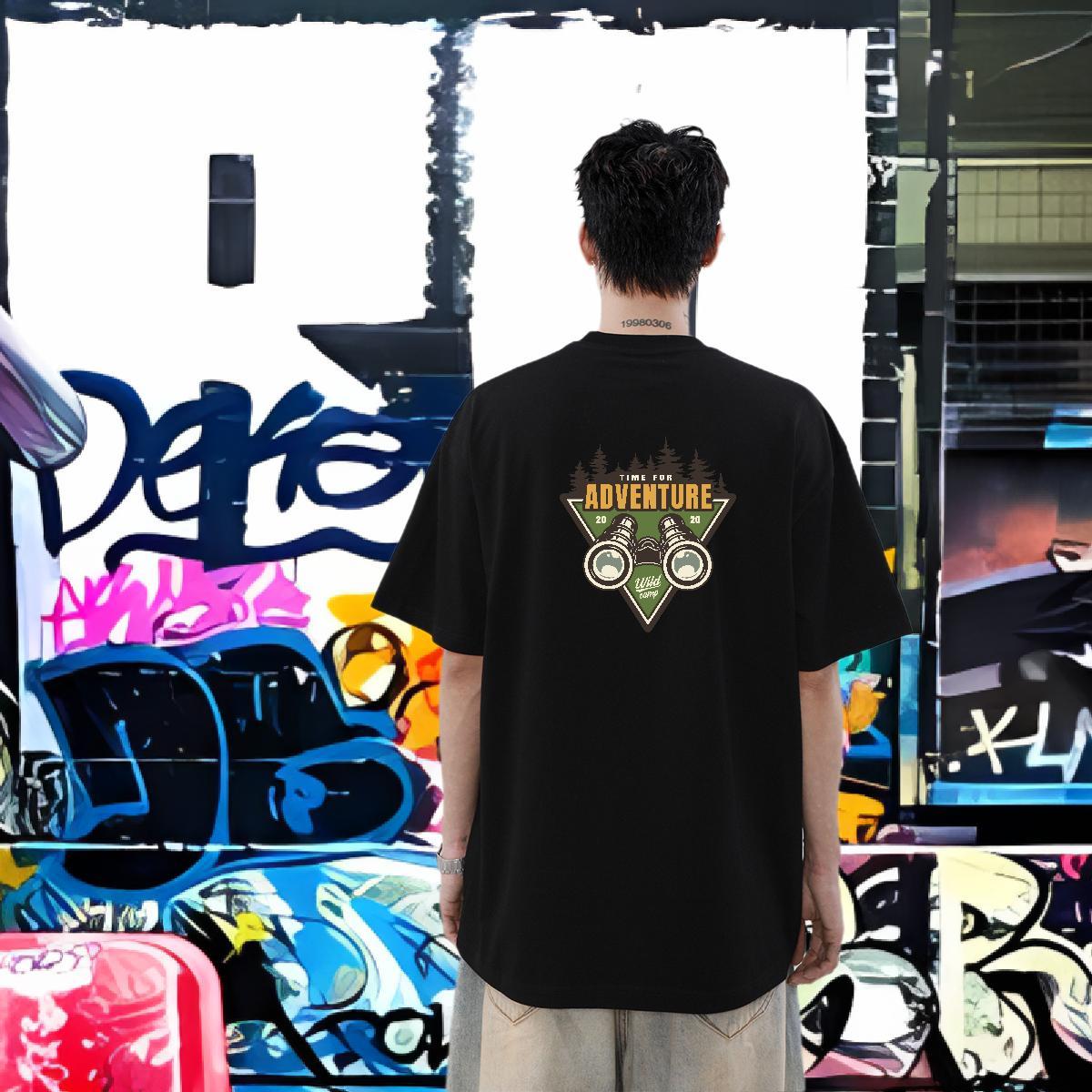 Brand T-Shirts letter Clothes 230g Pure Cotton Casual Beach Classic Oversized O-Neck Short Sleeve Tshirts