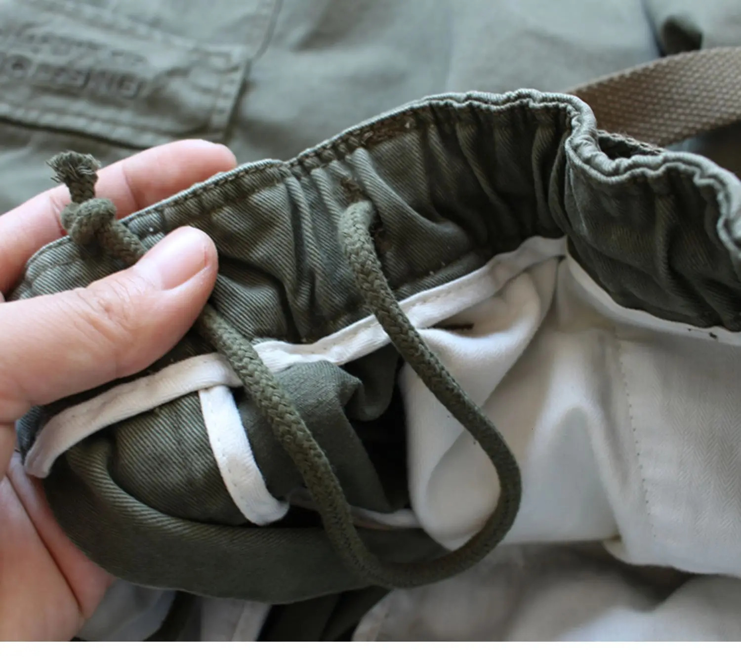 Heavyweight Thick Washed Cotton Mens Pants Spring American Casual Style Wear Cargo Trousers Loose Straight Pockets Work 240806
