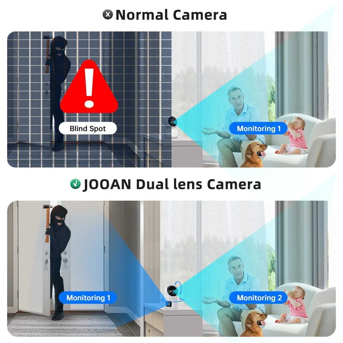 JOOAN 5K 10MP PTZ IP Camera WiFi Dual Lens Camera Home Color Night CCTV Surveillance Camera Auto Tracking Smart Baby MonitorM240806