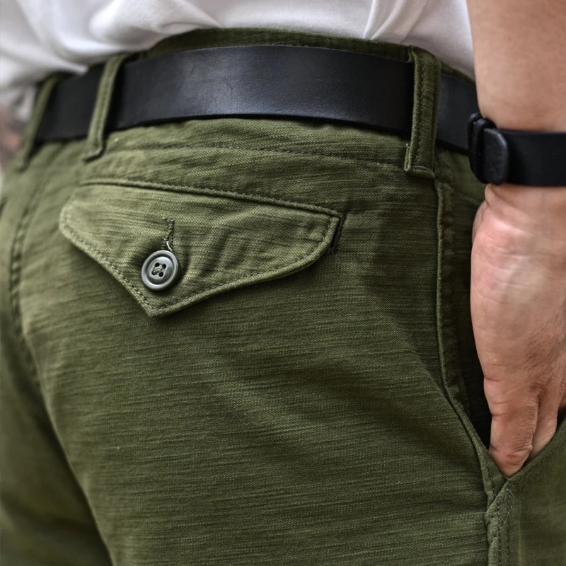 Sauce Zhan Mans Pants Aviatorss Trousers Cargo Baker Satin Cotton Regular Fit 240806