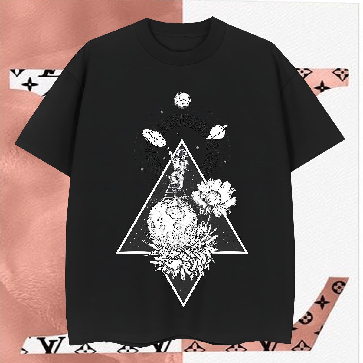 Stylist Man T Shirts eye of the devil Wear 230g Pure Cotton Daily Outfit Wholesale Custom Big Size Breathable Crew Neck Men Clothes T-Shirt