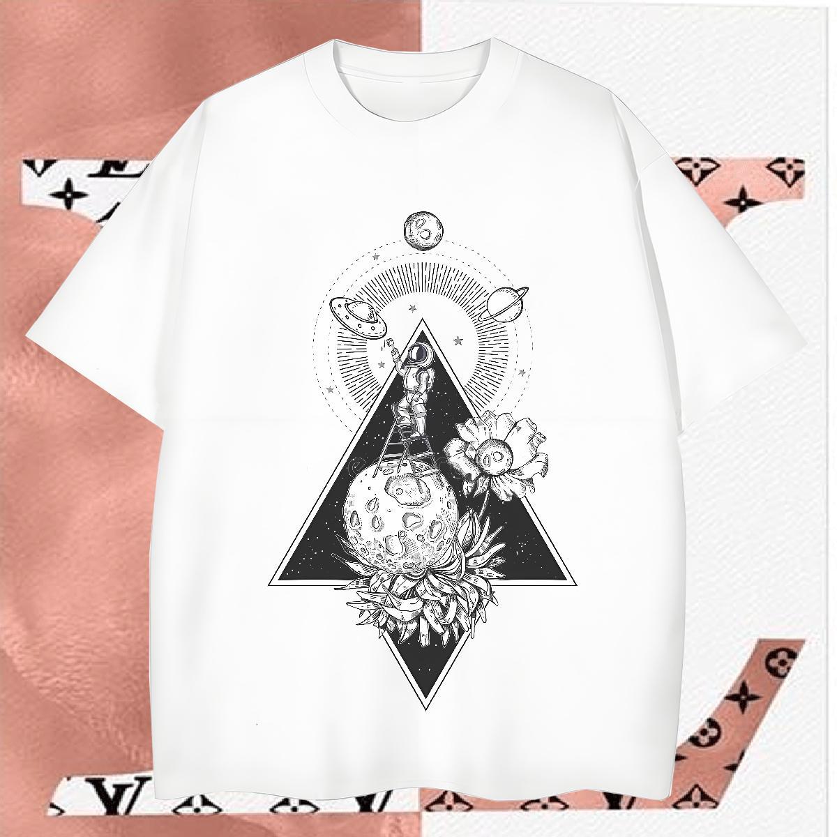 Stylist Man T Shirts eye of the devil Wear 230g Pure Cotton Daily Outfit Wholesale Custom Big Size Breathable Crew Neck Men Clothes T-Shirt