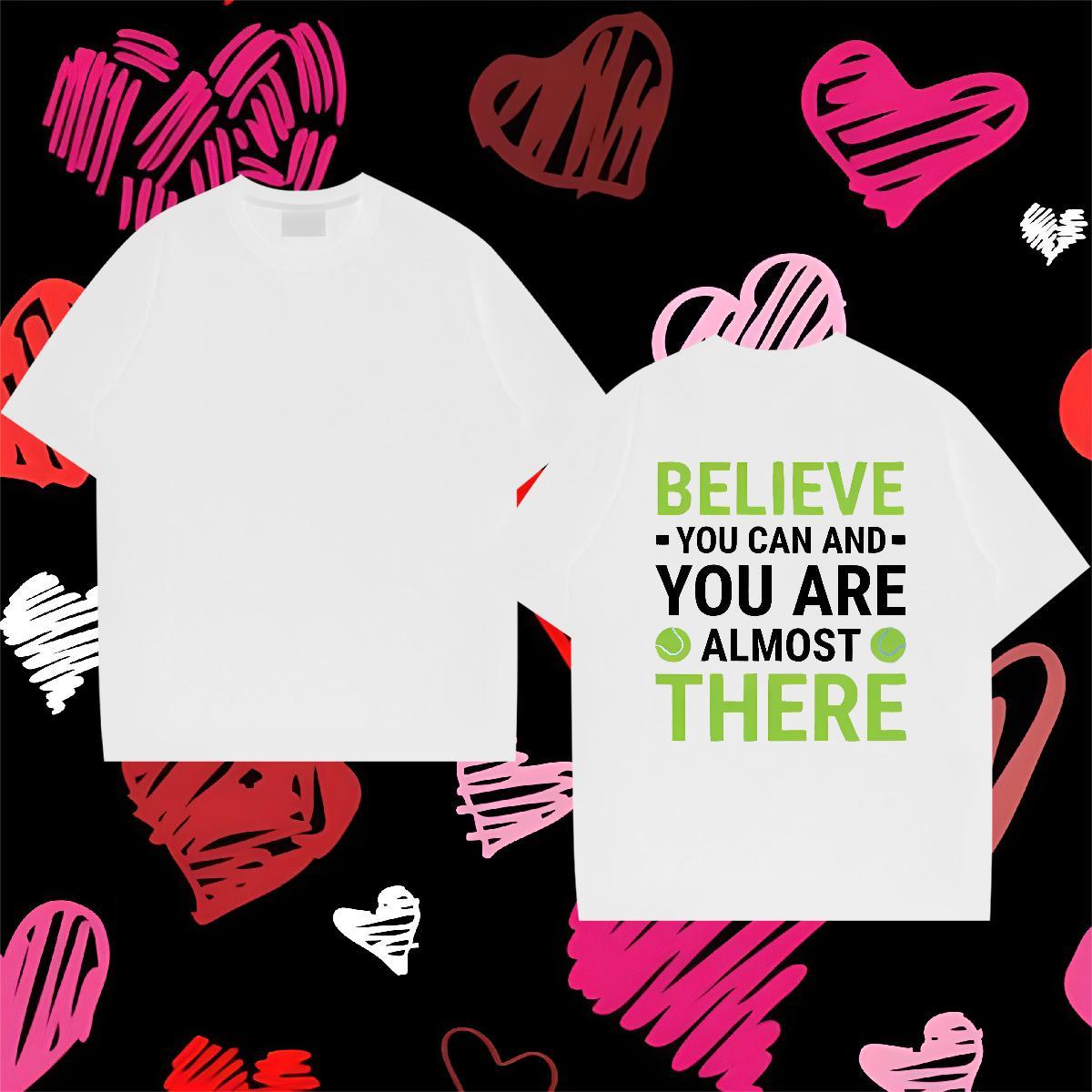 Classic T-Shirts for Men letter Wear 100% Cotton 230g Summer Casual Comfortable DIY Anime O Neck Short Sleeves Tshirt for Man Woman