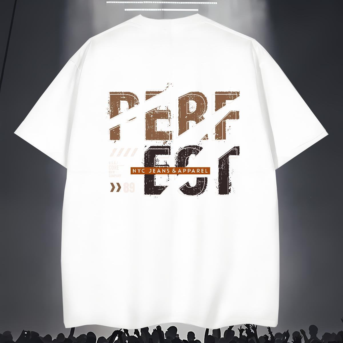 Stylist T Shirts Men letter Tops 230g Pure Cotton Hip Hop Street Comfortable DIY Printed Breathable Short Sleeve Tshirts
