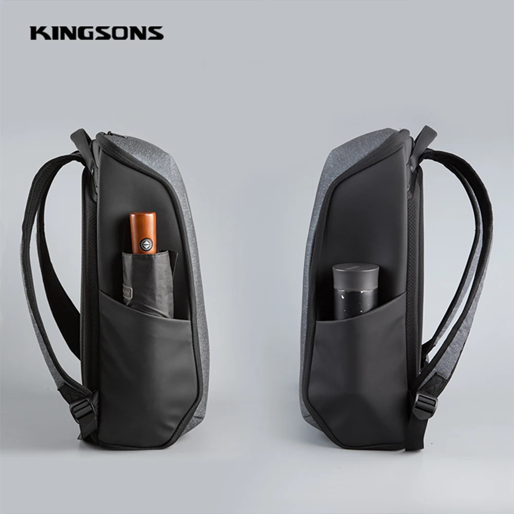 Kingsons Man Backpack Fit 15 inch laptop with upgraded USB charging mens multifunctional travel waterproof bag Mochila 240807