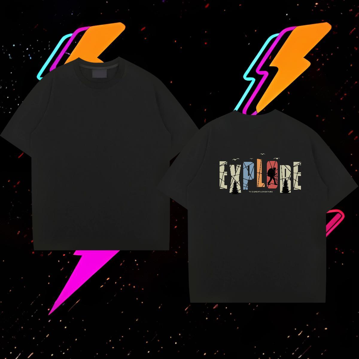 2024 T-Shirts letter Tops Shirt 230g Pure Cotton Daily Wear Free Shipping Anime Print Breathable Crew Neck Tshirt for Man Woman