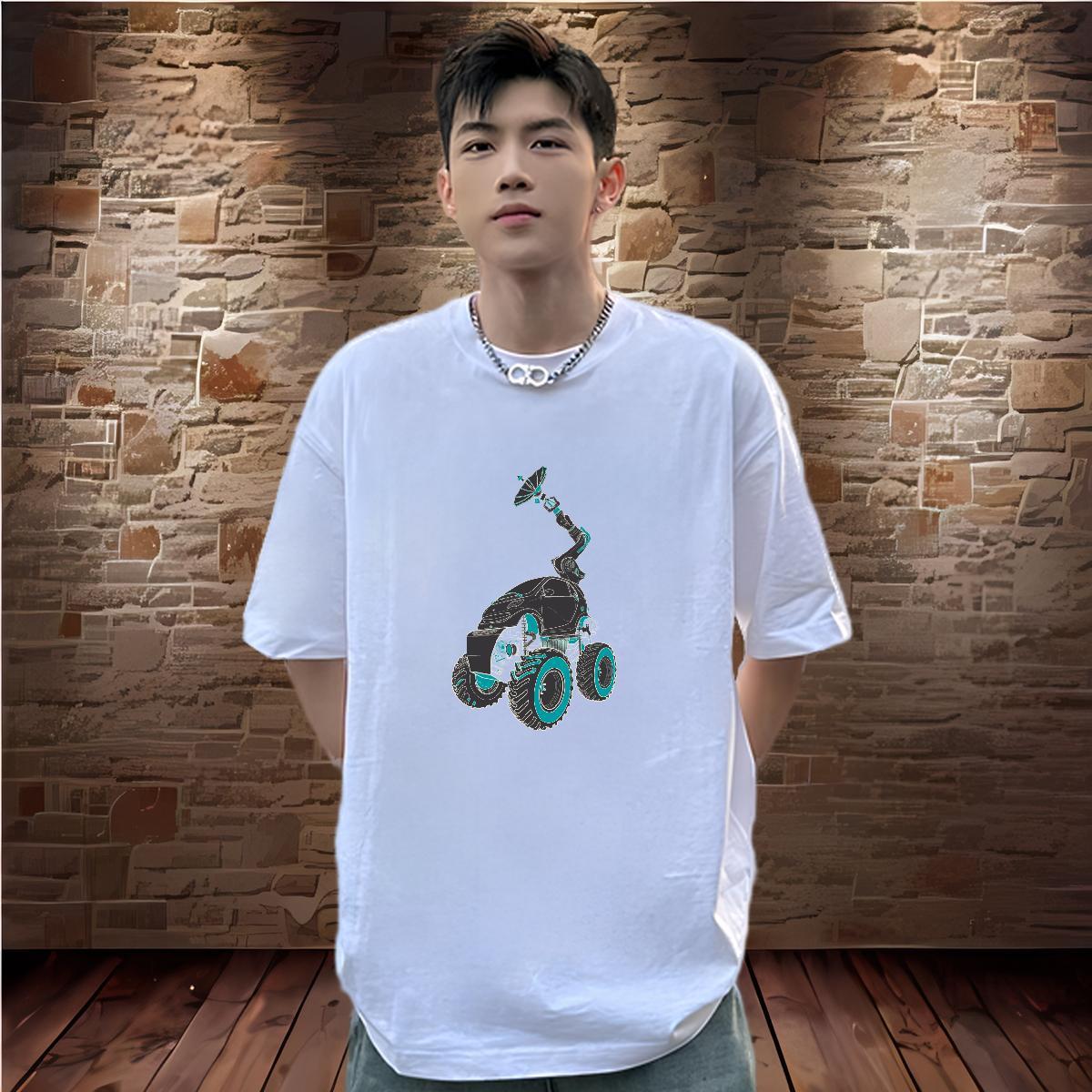 Designer T Shirt For Man telecar Tops Shirt 230g 100% Cotton Sport Loose Oversized 3XL 4XL Breathable Short Sleeve Tshirts