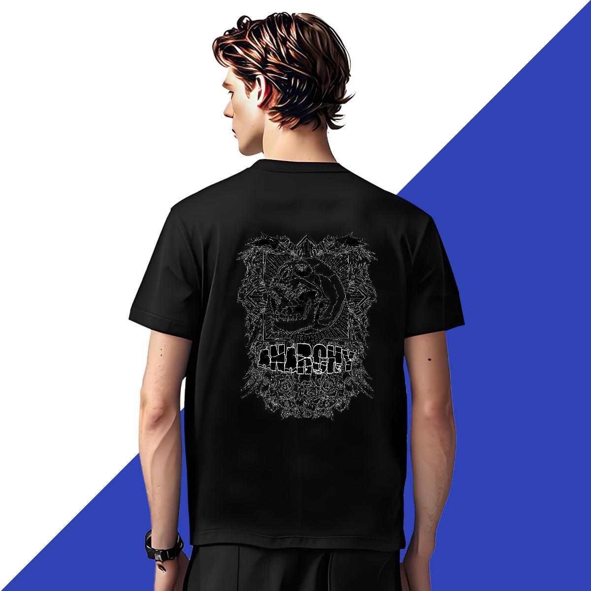 Casual New T shirt skull Top Tees 230g Cotton Casual Daily Wear TOP Quality Plus Size Cartoon Crew Neck Mens Tshirts