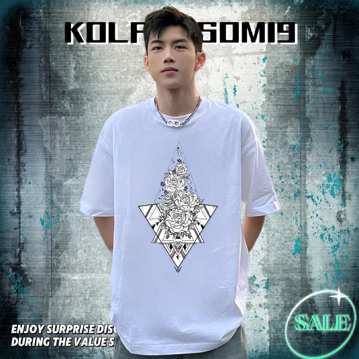 DIY T Shirts Men eye of the devil Tshirts 100% Cotton 230g Street Wear Comfortable White Plus Size Crew Neck Men Clothes T-Shirt