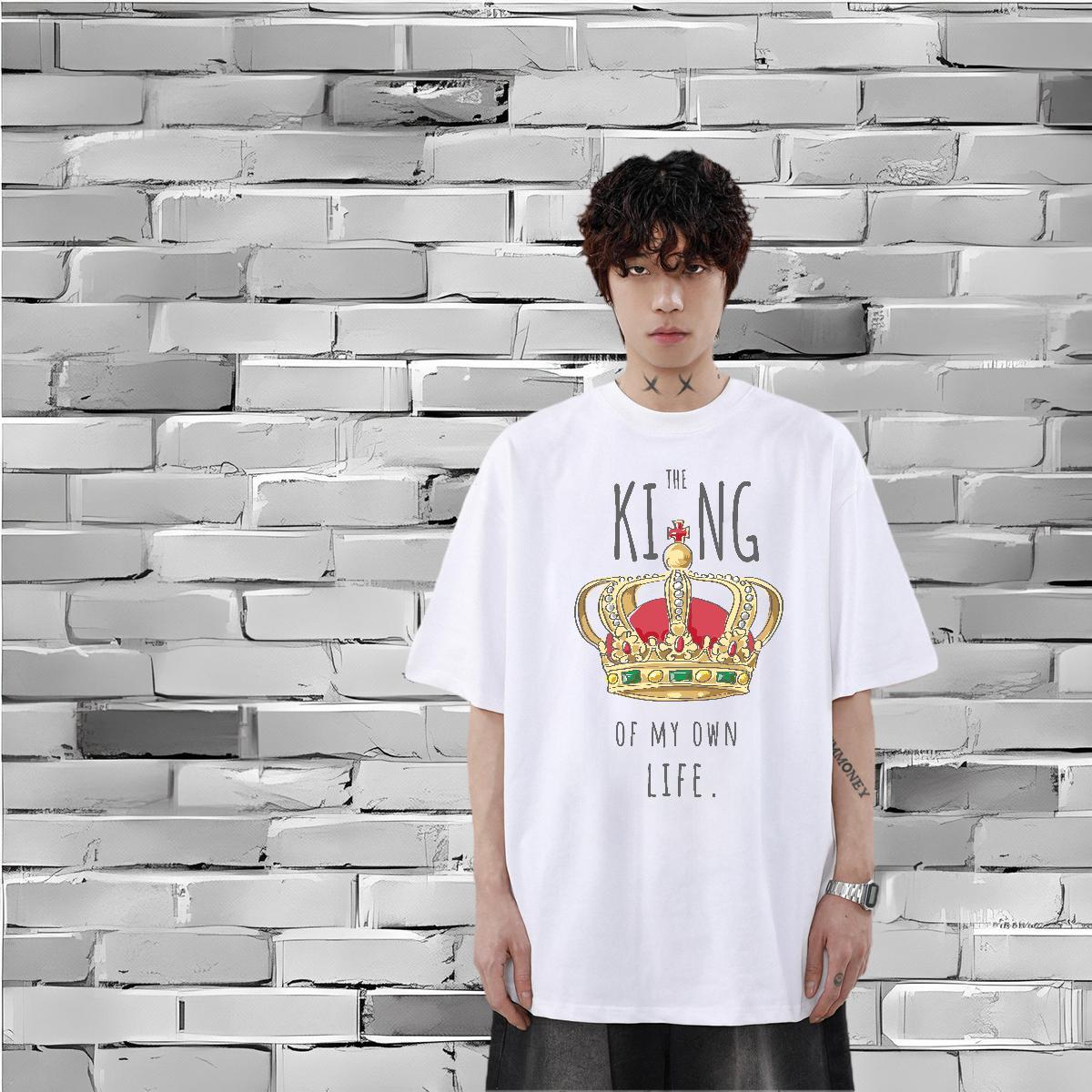 Brand T-Shirts letter Tees 100% Cotton 230g Hip Hop Street Loose Fit Customized Round Neck Short Sleeve Tshirts