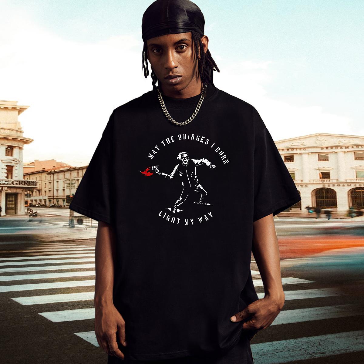 Designer T-Shirts for Men skull Clothes 100% Cotton 230g Casual Soft Oversized Crew Neck Breathable Tshirt for Man Woman